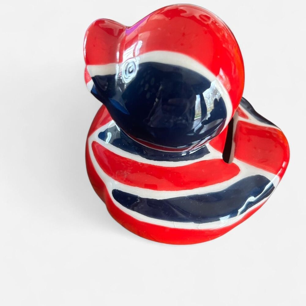 Union Jack Rubber Duck Ceramic Piggy Bank